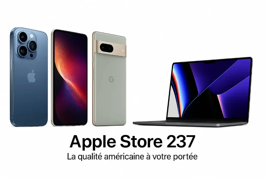 iPhone, Samsung, Google Pixel et MacBook en promotion chez Apple Store 237 – Boutique de smartphones et ordinateurs au Cameroun